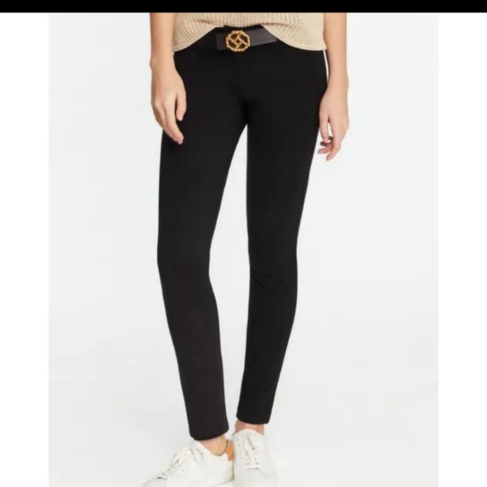 J. McLaughlin Becca Black Ponte Knit Stretch Legging Pants Jeggings Size 6